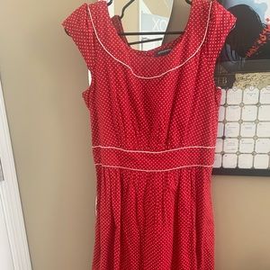 Vintage style red polka dot dress